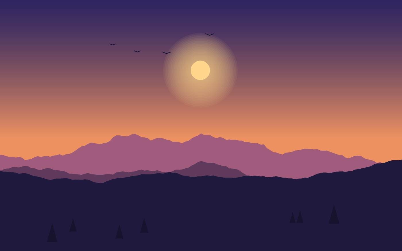 Ilustración de un paisaje