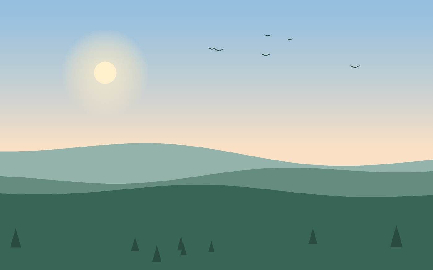Illustrazione di un paesaggio